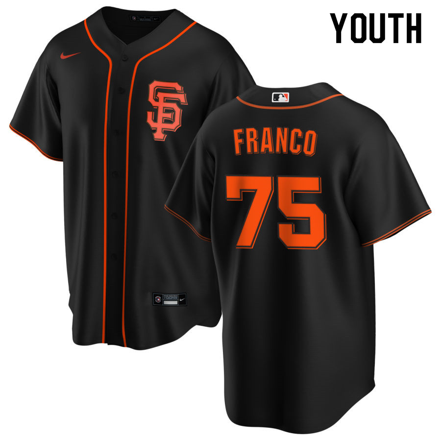 Nike Youth #75 Enderson Franco San Francisco Giants Baseball Jerseys Sale-Black